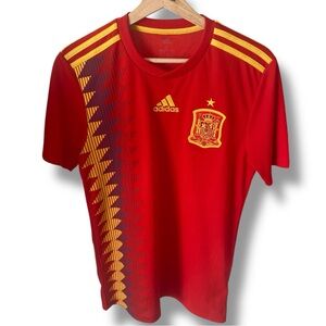 Adidas Spain 2018 World Cup Home Soccer Jersey  Red. Size Small.